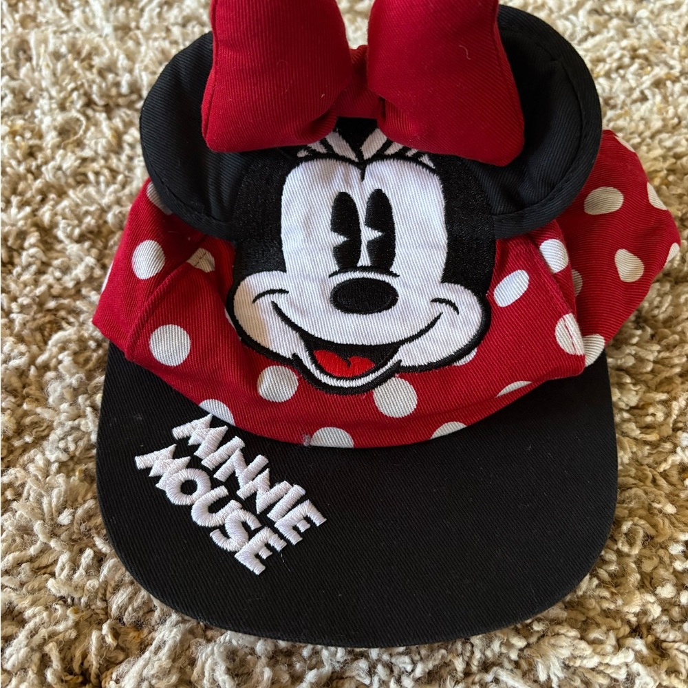 Disney Minnie Mouse Red and Black Kids Hat Disney Parks